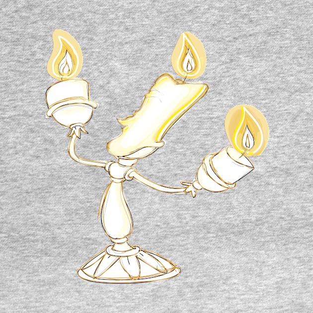 Version  minimalista La bella y la bestia "Lumiere" by Arte Disney Minimalista